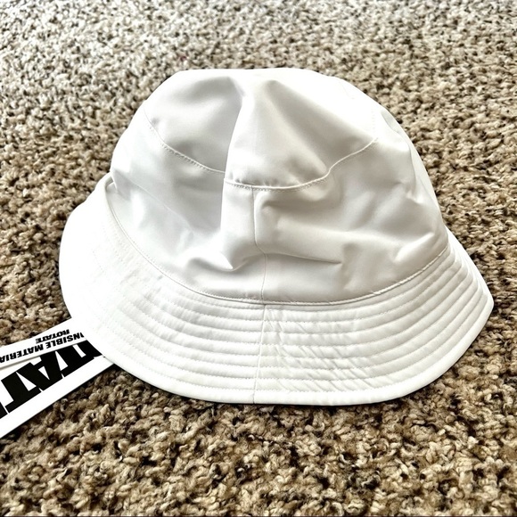 NWT ROTATE Birger Christensen White Sunday Bianca Bucket Hat womens size S main image 5